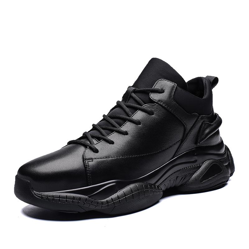 

Модные, популярные, износостойкие, на толстой подошве, походные туфли для походов по Европе и Америке, мужская спортивная обувь, мужская обувь из натуральной кожи 44 чёрный