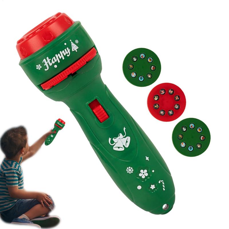 Children Projection Christmas Handheld Flashlight Projector 24 Kinds Of Design Education Santa Claus Tree Toys Gifts Flashlights