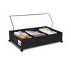Wheeled Oxford Cloth Storage Box with Divided Shelves and Clear Dustproof Cover