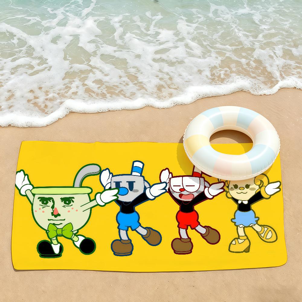 Adventure Game Cuphead Towel Drying Bath Towel Applicable To Light Swimming Camping Yoga Beach Out
