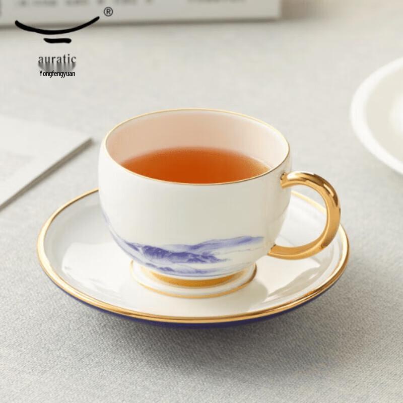 Auratic Qinghua Ceramic Tea & Coffee Cup Set