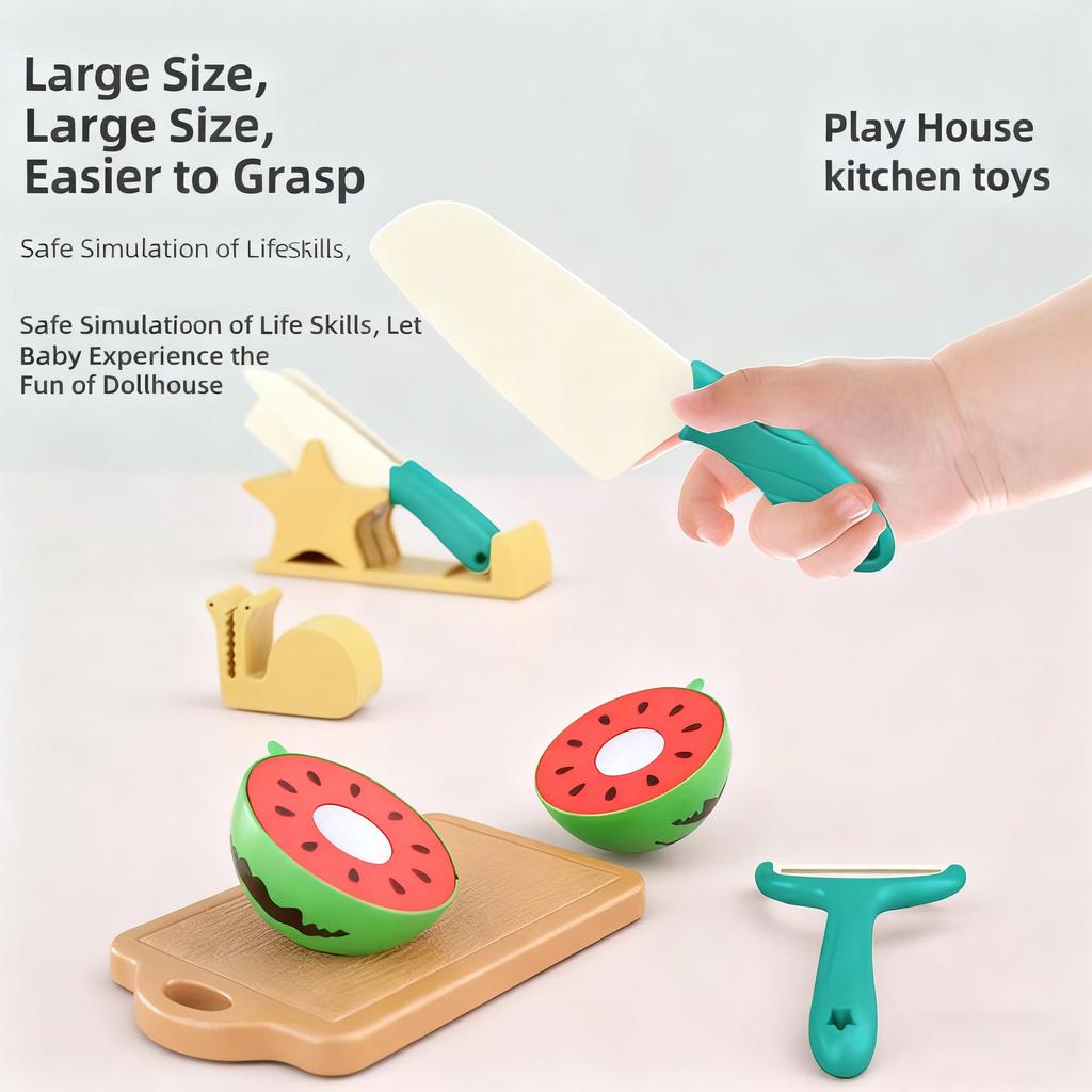 Children Pretend Play Simulated Kitchen Toys Plastic Cutting Accessories Food Fruit and Vegetable Kids Toy Boys Girl Christmas