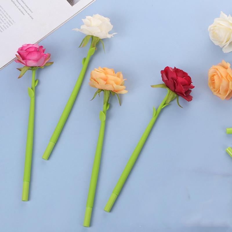 1 Stück süßer Kawaii-Gelstift mit Rosenblüte, Büro- und Schulbedarf, Schreibwaren, kreativ, süß, hübsch, schön, weicher Stift