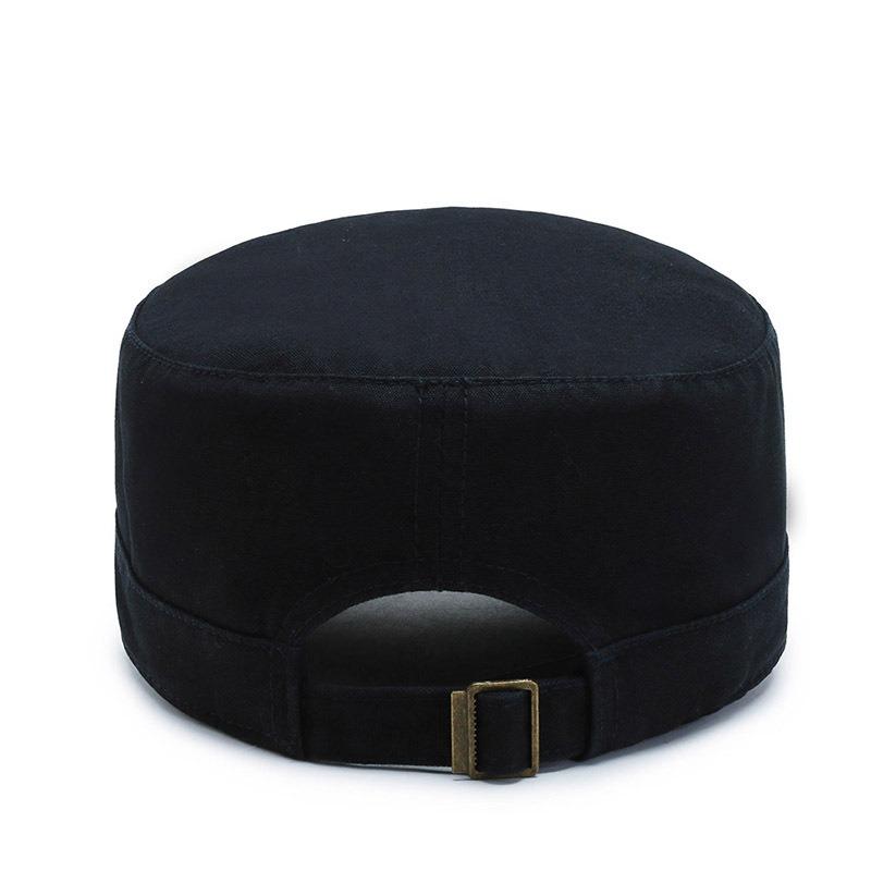 Spring and Autumn Fashion Flat Top Hat Outdoor Leisure Fishing Hat Versatile Sports Sun Hat Pure Cotton Four Seasons
