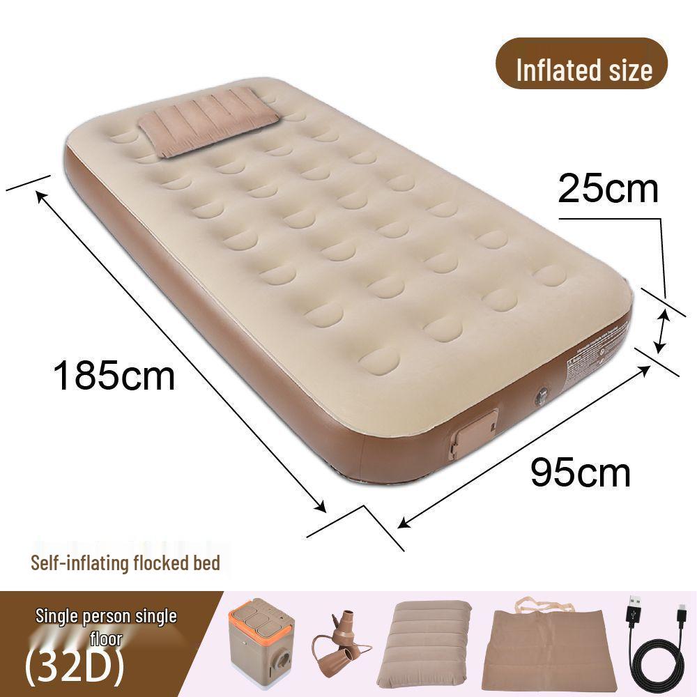 

Single-Person Fully Automatic Inflatable Camping Mattress, Thickened Bed Sheet, Indoor/Outdoor Portable Sleeping Pad