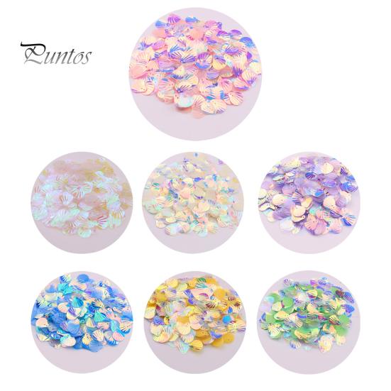 Seashell Sequins Multicolor Decorative Portable Oval Hologram Mermaid Paillette Sequins Daily Use