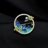 Thousand Miles Of Rivers And Mountains Brooch, High-End Women'S Chinese Style Exquisite Suit Pin, Fixed Clothes Temperament Brooch With Accessories
