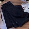 Pantaloni dritti estivi 2026 da donna a vita alta con scintillio di stelle - Nuovo arrivo