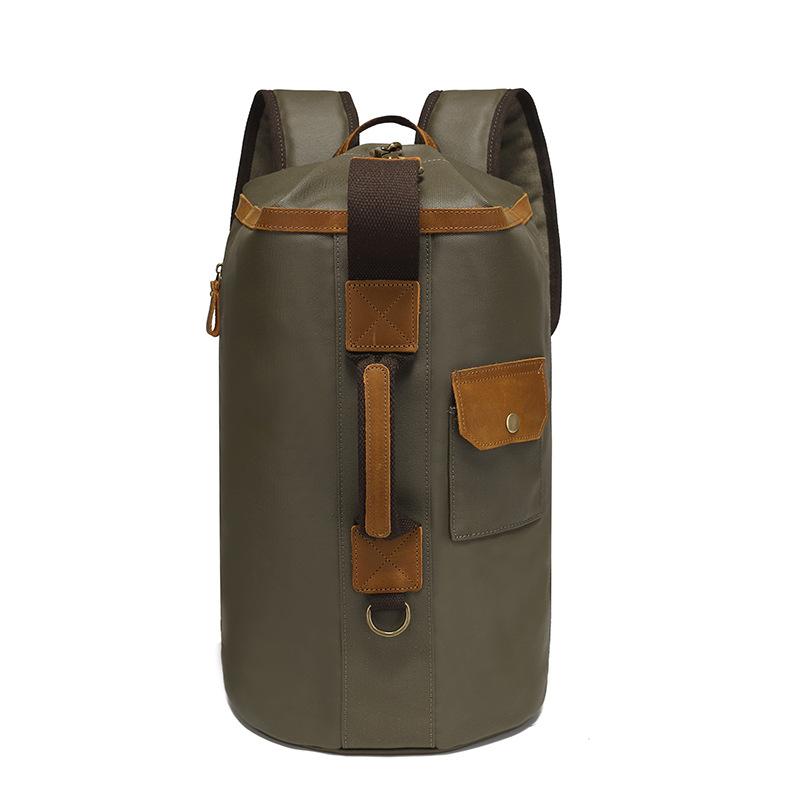 Men's Adhesive Canvas Vintage Backpack Solid Color Outdoor Travel Backpack