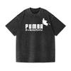 Harajuku Korean Style Washed T-shirts High Quality Pumba Vintage Wash Japanese Design T-Shirt Summer Chic Oversized Cotton Tops