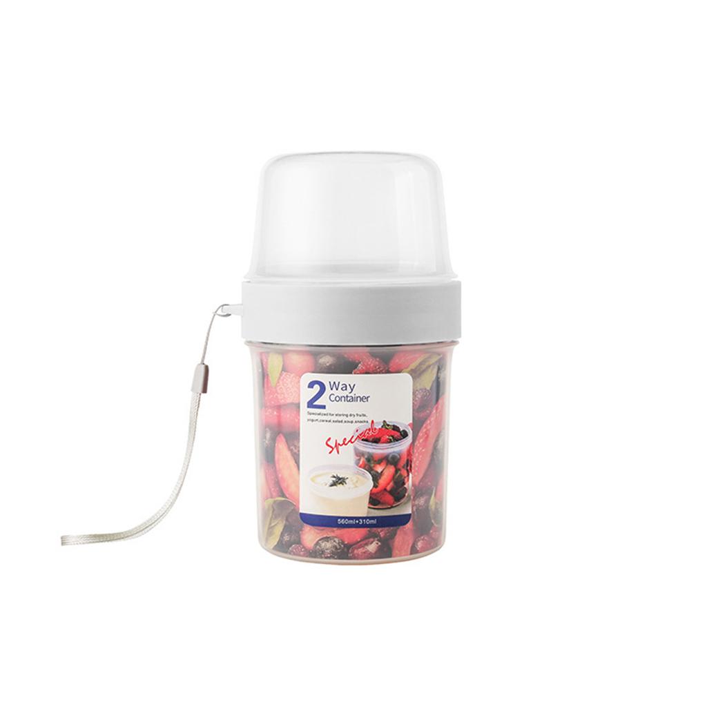 Doppelschichtige, versiegelte Vorratsflasche in Lebensmittelqualität zum Frischhalten von Lebensmitteln, Behälter für Frühstück, Obst, Milch, Joghurt, auslaufsicherer Becher