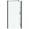 Black and Transparent Shower Screen 116 X 68 X 128 Cm