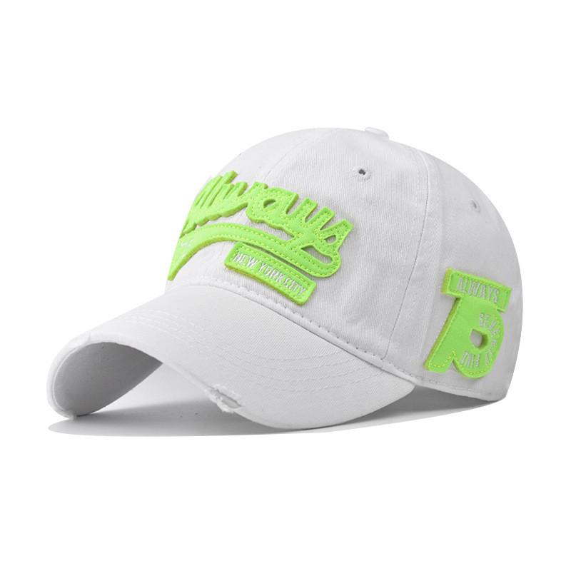 Cotton Baseball Cap With Colorblock Design And Embroidered Details For Men And Women белый