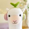 Adorable Alpaca with Headphones Peluche Toys Kawaii Standing Alpacasso Plushie Pillow Dolls for Children Girls Gift Toy