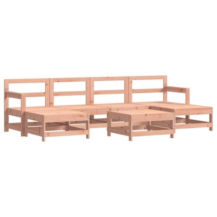 VidaXL Salon de jardin 7 pcs avec coussins bois massif douglas 3185939