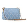 Michael Kors Logo Print Denim And Cotton Tote Shoulder Bag Women Bags Fluorescent-Blue 32R4G8EW6U-NEOBLU/MIDN