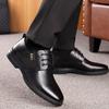 Men's leather shoes spring and autumn youth business dress leather shoes British style round head soft sole casual leather shoes