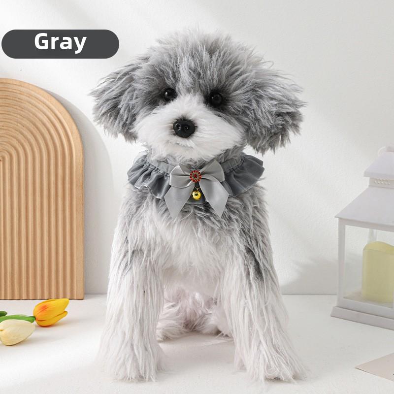 

Полотенце для слюны кошки щенка собаки Полотенце для слюны питомца Полотенце для слюны милой собаки L серый