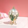 European Home Decor Pearl Russian Egg Jewelry Box Handmade Ornament