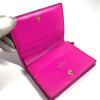 Valentino Studs Logo Compact Wallet Folded Wallet Leather Pink