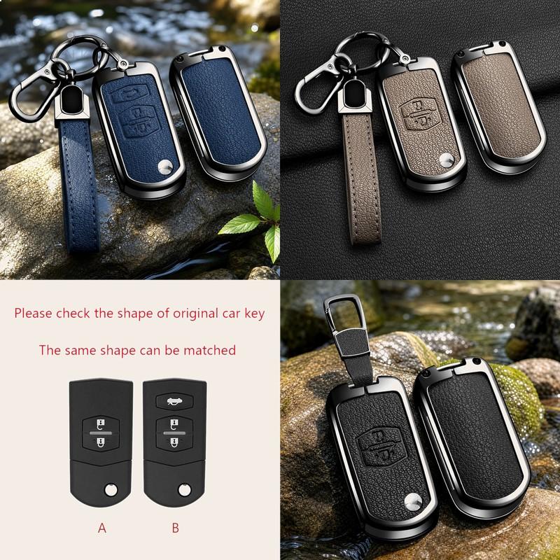 Suitable for Mazda 2 3 5 6 8 MX5 RX8 CX7 CX9 2006-2015 2/3 button car flip folding remote control key package car keychain