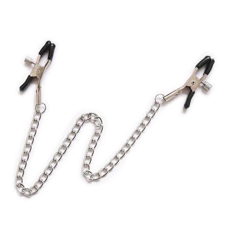 Metal Chain Nipple Milk Clips Breast Massage Clamps Adult Fetish Flirting Teasing Erotic Gadgets Bdsm Slave Sex Toys For Couples