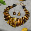 Bohemia Acrylic Choker náhrdelník pro ženy Pryskyřice Geometrický náhrdelník Přívěsky na krk Šperky límec