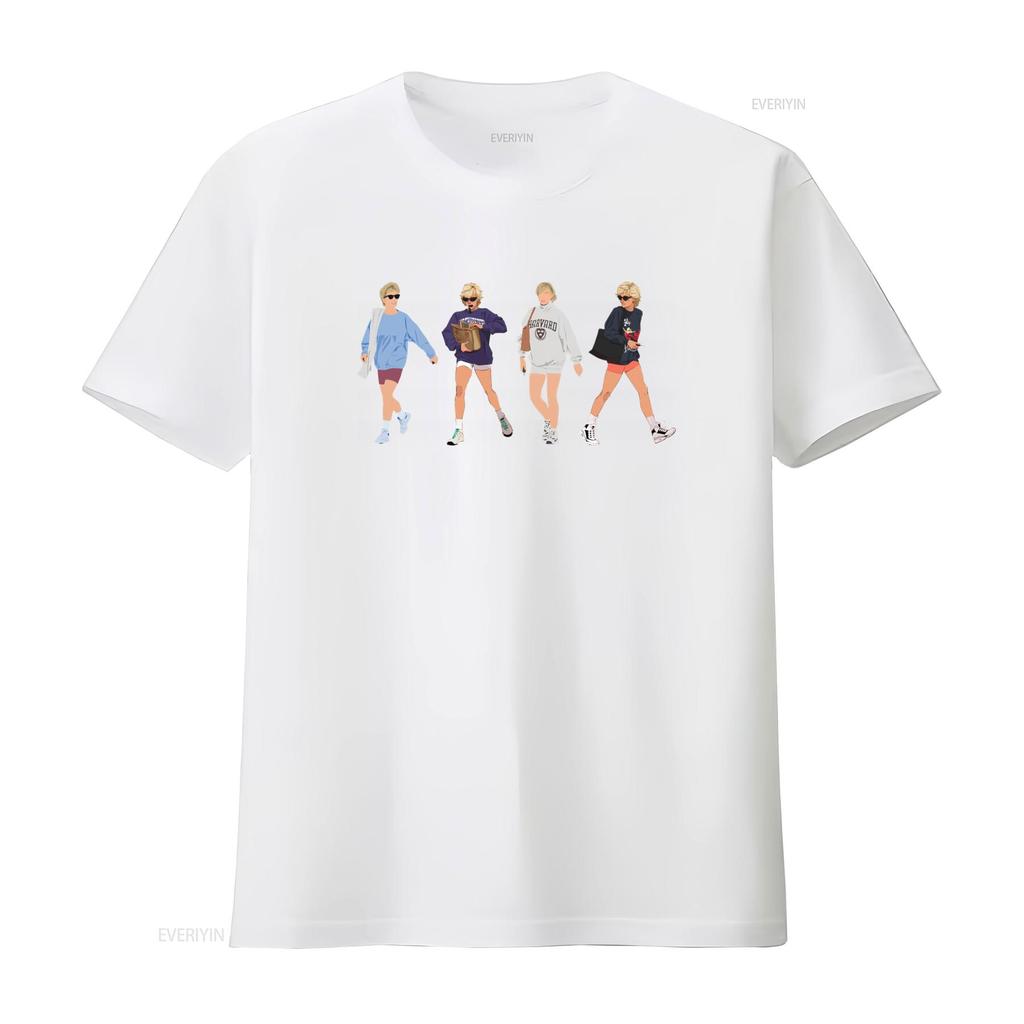 Princess Diana T Shirt 90S Vintage Lady Of Wales Fashion Print Casual Shorts Sweat And Sneakers Style For Her Vintage Washed
