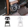 Carbon Fiber Style Car Rear Exhaust Vent Decorative Frame Fit For Alfa Romeo Stelvio 2017- Auto Interior Accessories