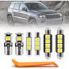 15pcs Grand Cherokee Interior LED Lights Bulb Kit for Jee'p Grand Cherokee WK2 2011 2012 2013 2014 2015 2016 2017 2018 2019 2020 Super Bright 6000K