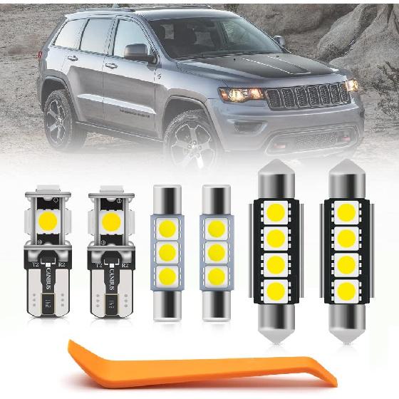 

15 шт. Комплект светодиодных ламп для интерьера Grand Cherokee для Jeep Grand Cherokee WK2 2011 2012 2013 2014 2015 2016 2017 2018 2019 2020 Сверхъяркие 6000K