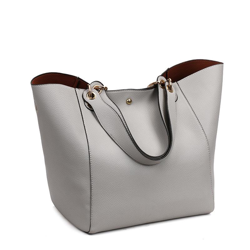 Borsa a Tote Trendy da Donna 2020 a Grande Capacità con Fibbia Magnetica per Mamma e Bambino
