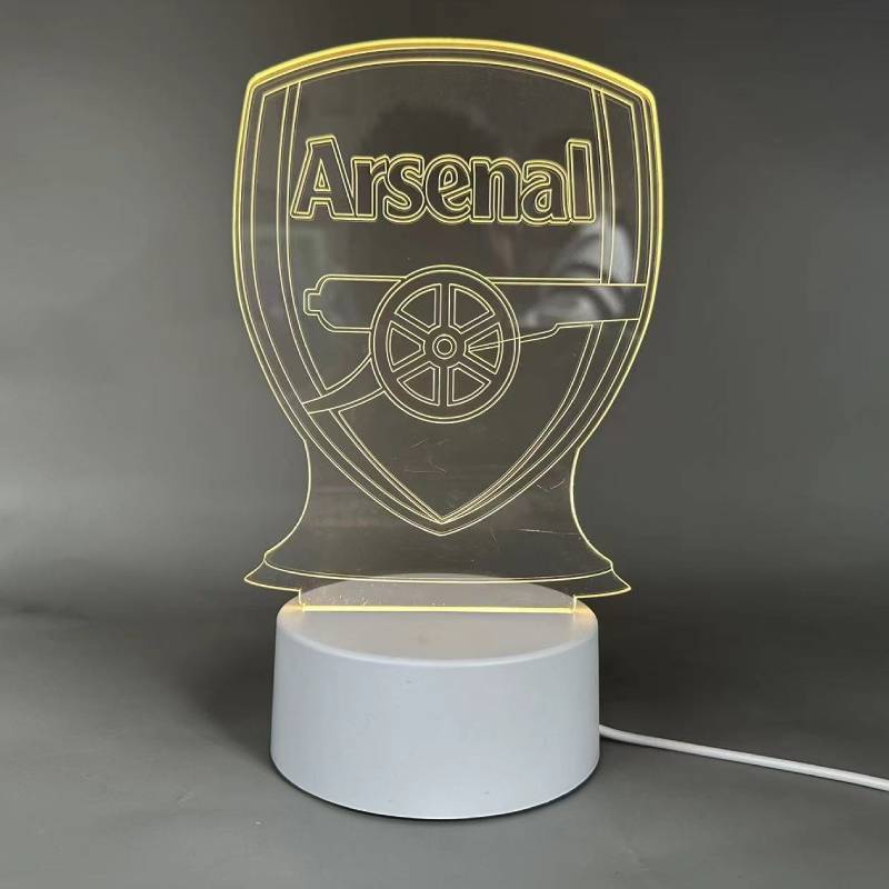 Arsenal Led 3d Night Light Illusion Lamp 16 Colour Change Decor Lamp Gifts Xmas