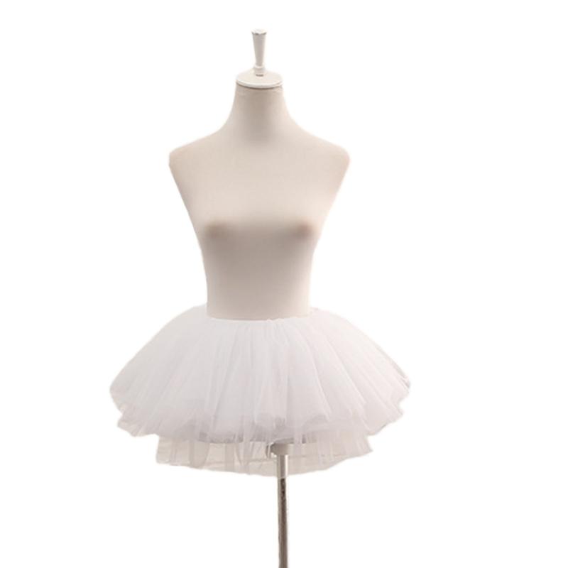 Jupe Courte Tutu Danse Ballet Bulle Vintage Superposée Plissée Couleur Unie Tulle Jupon Cosplay Fête Costume