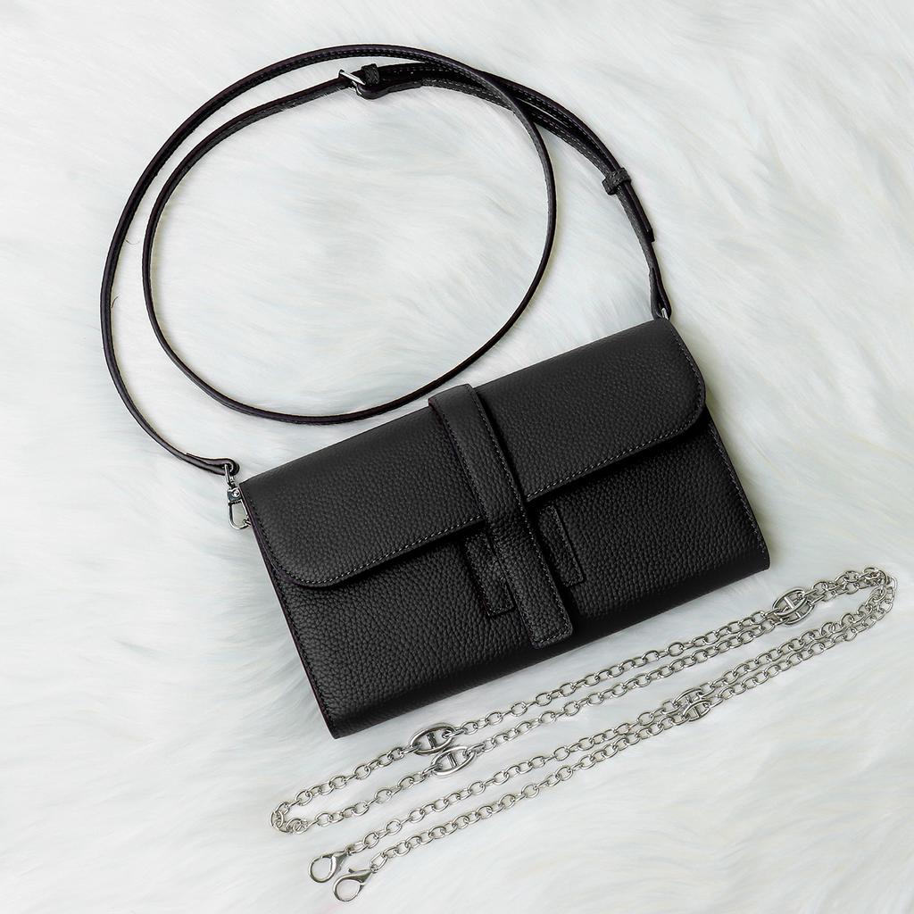 Pierwsza warstwa skóry bydlęcej długi damski portfel nowy świński nosek wielofunkcyjna torebka skórzany portfel