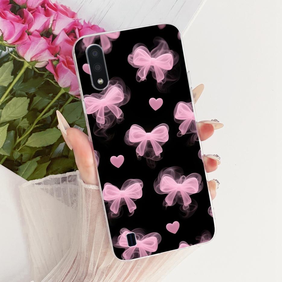 For Samsung Galaxy A01 Case SM-A015F Luxury Butterfly Tree Painted Cover Soft Silicone Case For Samsung A01 M 01 Galaxy M01 Bags