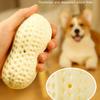 Squeaky Dog Toys Interactive, Peanut Shape Dog Toys Teeth-Cleaning Squeak Dog Chew Toy, Durable for Medium Dogs, Large & Small Breeds - Puppy Teething