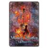 Rock Guitar Vintage Tin Sign Music Poster Wall Plaque Retro Tinplate Crafts Decor for Bar Garage Club Night Rock Party