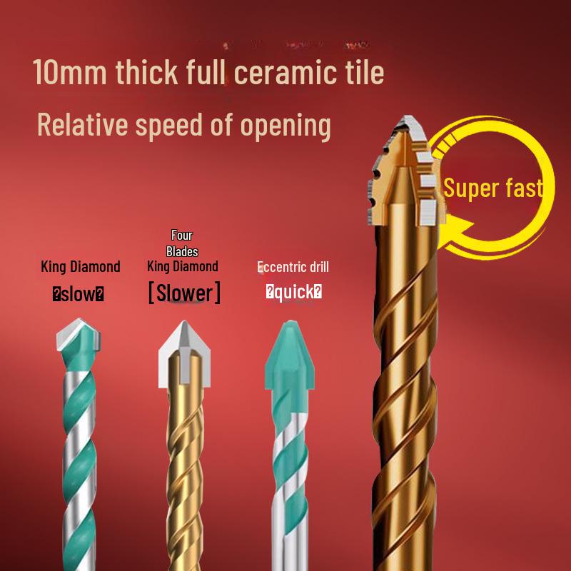 Tiangong High-Hardness Serrated Eccentric Drill Bit for Tile and Concrete
