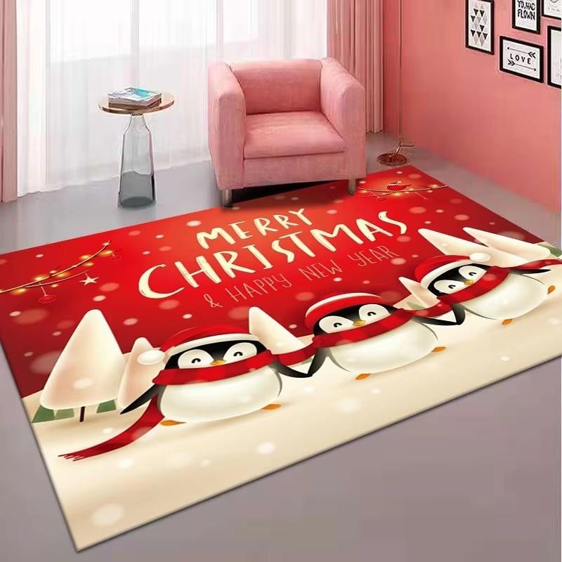 Christmas Decorations Carpet for Living Room Home Decor Sofa Table Large Area Rug Bedroom Entrance Doormat Bathroom Non-slip Mat