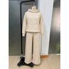 Women Leopard Print 2 Piece Outfit Hooded Sweatshirt And Wide Leg Pants Set Long Sleeve Casual Tracksuit Autumn Winter Loungewear