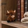 Animal Statue for Office 3D Printed Highland Cow Figurines Cartoon Sitting Sculpture Cute Novelty Gifts Children Ornament Desk Decoration Creative