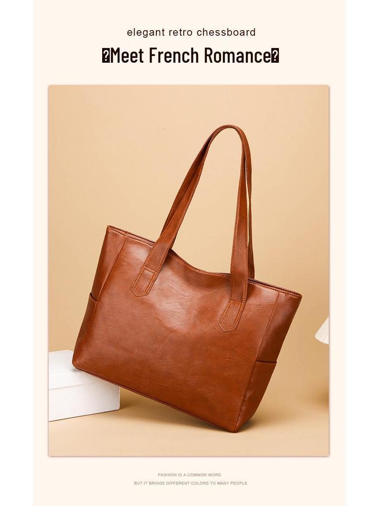 2024 Versatile Large-Capacity Soft Leather Tote Handbag