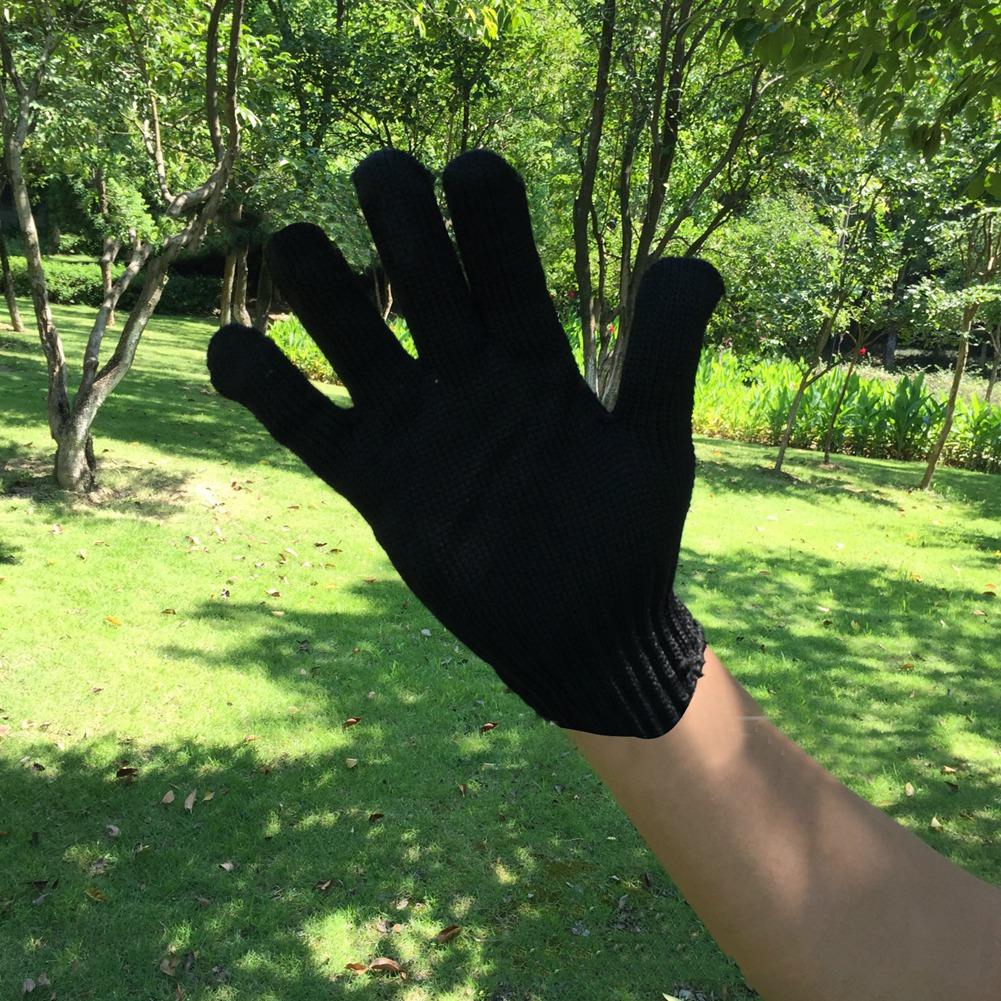 1 Pair 5 Level Anti Cut Labor Protection Work Gloves Cut Resistant Working Glove Black
