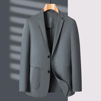 Men's Casual Suit Spring and Summer Micro-elastic Light Luxury Business Single West Youth Nano Ice Silk Sunscreen Suit Jacket