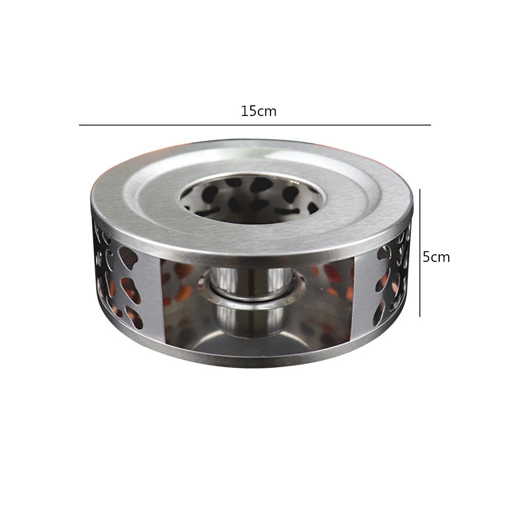 Stainless Steel Tea Heater Stove Heat-resistant Portable Tea Warmers Trays Stable Hollow-out Anti-rust for Hot Milk Coffee Water