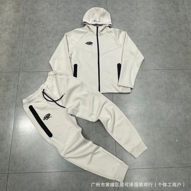 Synaworld X UKDRIPDRILL Mens Tracksuit Hip Hop Street Style Long Sleeve Top Pants Set Casual Outwear