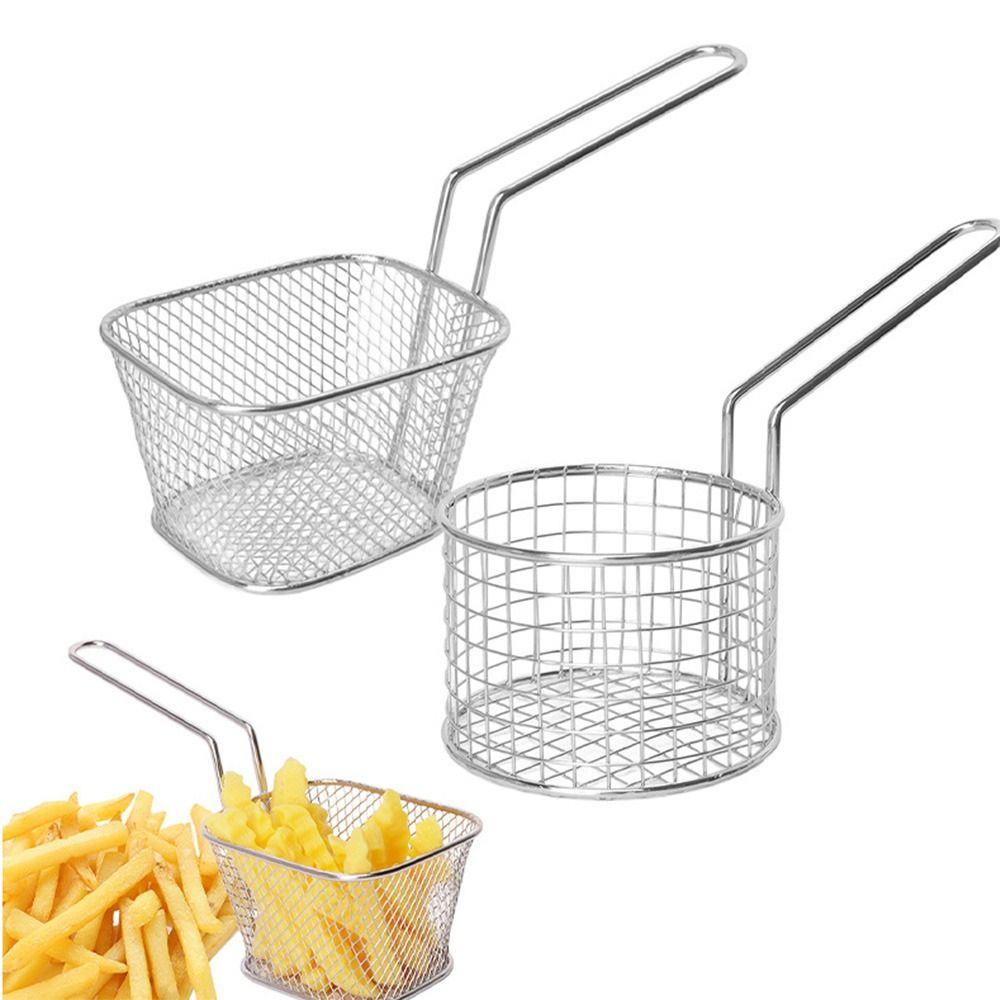 Handliche Pommes Frites Körbe Wiederverwendbarer Pommes Frites Halter Langlebiger Frittierkorb Küchenfrittierwerkzeuge