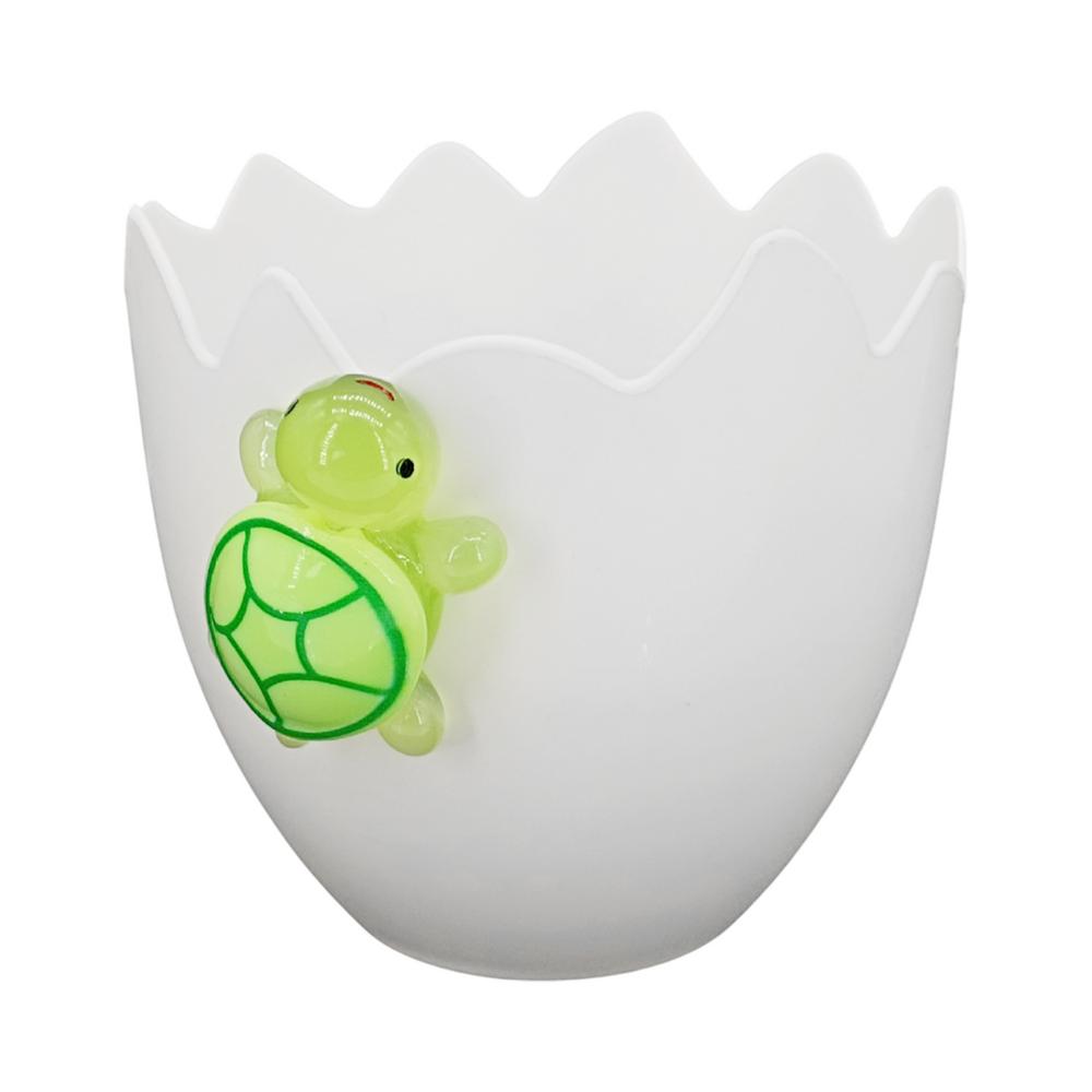

Easter Egg Planter Unique Succulent Pots Cute Eggshell Flower Vases with Turtle Bonsai Pots Tabletop Decoration Easter Egg Pot