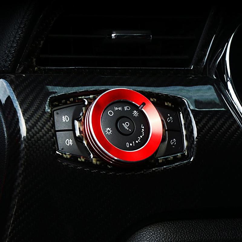 Buton de reglare a farurilor de mașină pentru cadru de decorare pentru Ford Mustang 2015 2016 2017 2018 2019 2020 Accesorii de stil auto